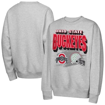 Youth Outerstuff  Heather Gray Ohio State Buckeyes Wild Card Fleece Sweatshirt