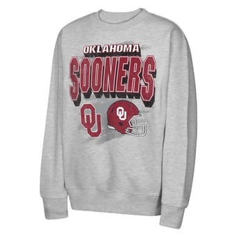 Youth Outerstuff  Heather Gray Oklahoma Sooners Wild Card Fleece Sweatshirt