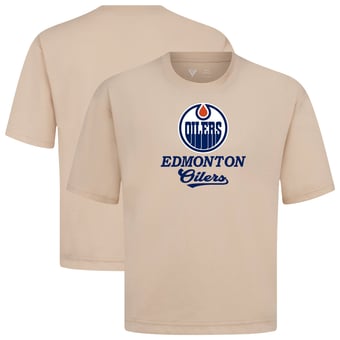 Men's Levelwear  Khaki Edmonton Oilers Team Surge Luxe Signature Knit T-Shirt