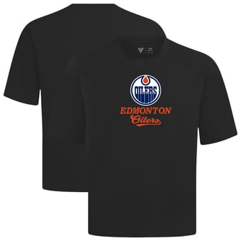 Men's Levelwear  Black Edmonton Oilers Team Surge Luxe Signature Knit T-Shirt