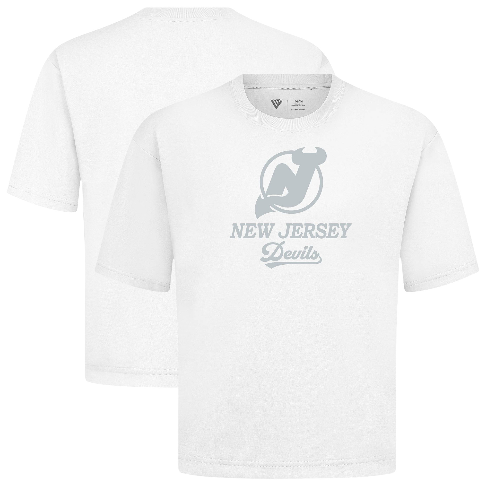 Men’s Levelwear White New Jersey Devils Shadow Surge Luxe Signature Knit T-Shirt Men’s Levelwear White New Jersey Devils Shadow Surge Luxe Signature Knit T-Shirt