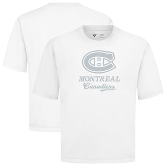 Men's Levelwear  White Montreal Canadiens Shadow Surge Luxe Signature Knit T-Shirt