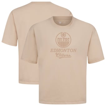 Men's Levelwear  Khaki Edmonton Oilers Shadow Surge Luxe Signature Knit T-Shirt