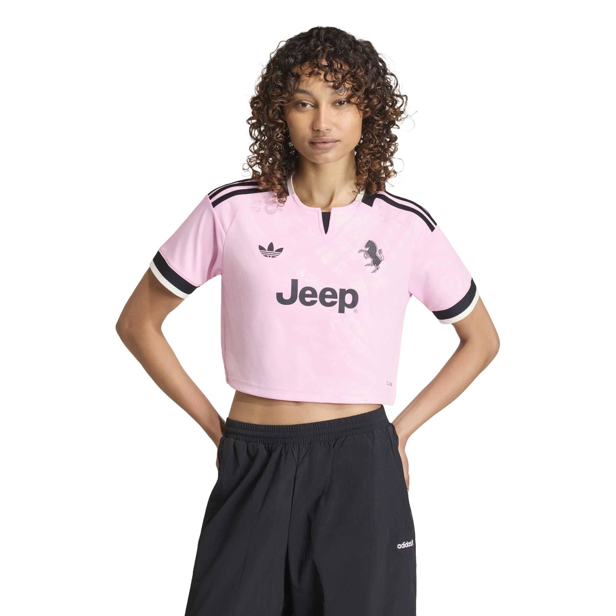 Women's adidas Pink Juventus 2026/27 Away Cropped Replica Jersey