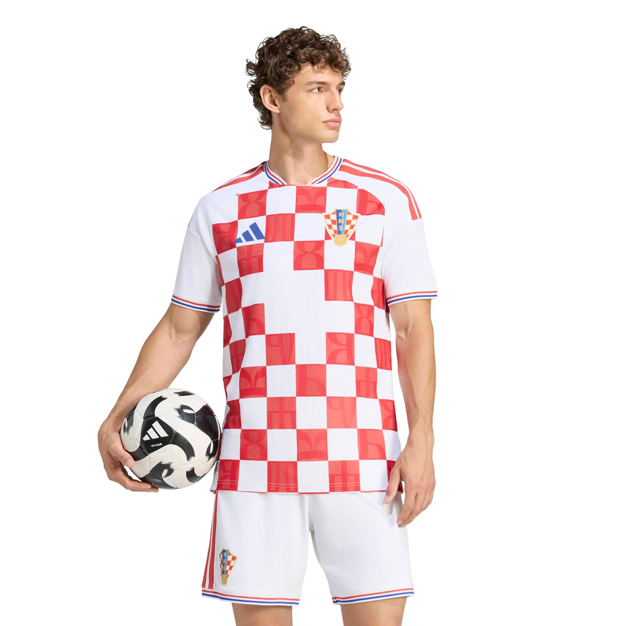 Men's adidas White Croatia National Team 2027 Home On-Field Authentic Jersey
