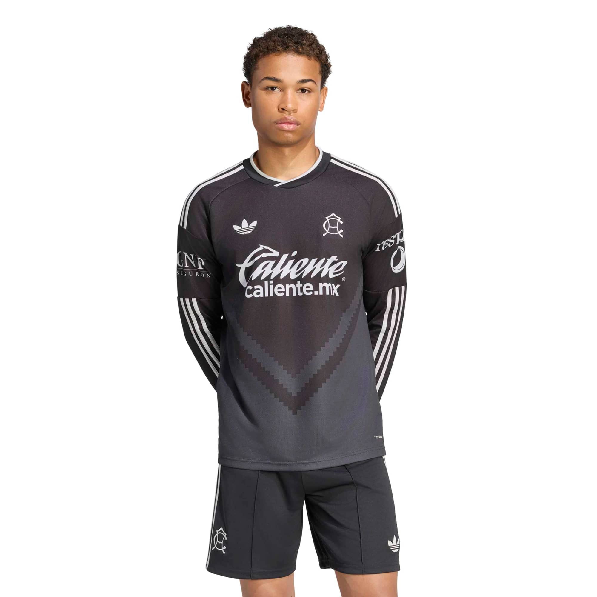 Men's adidas Black Club America 2026/27 Away Replica Long Sleeve Jersey