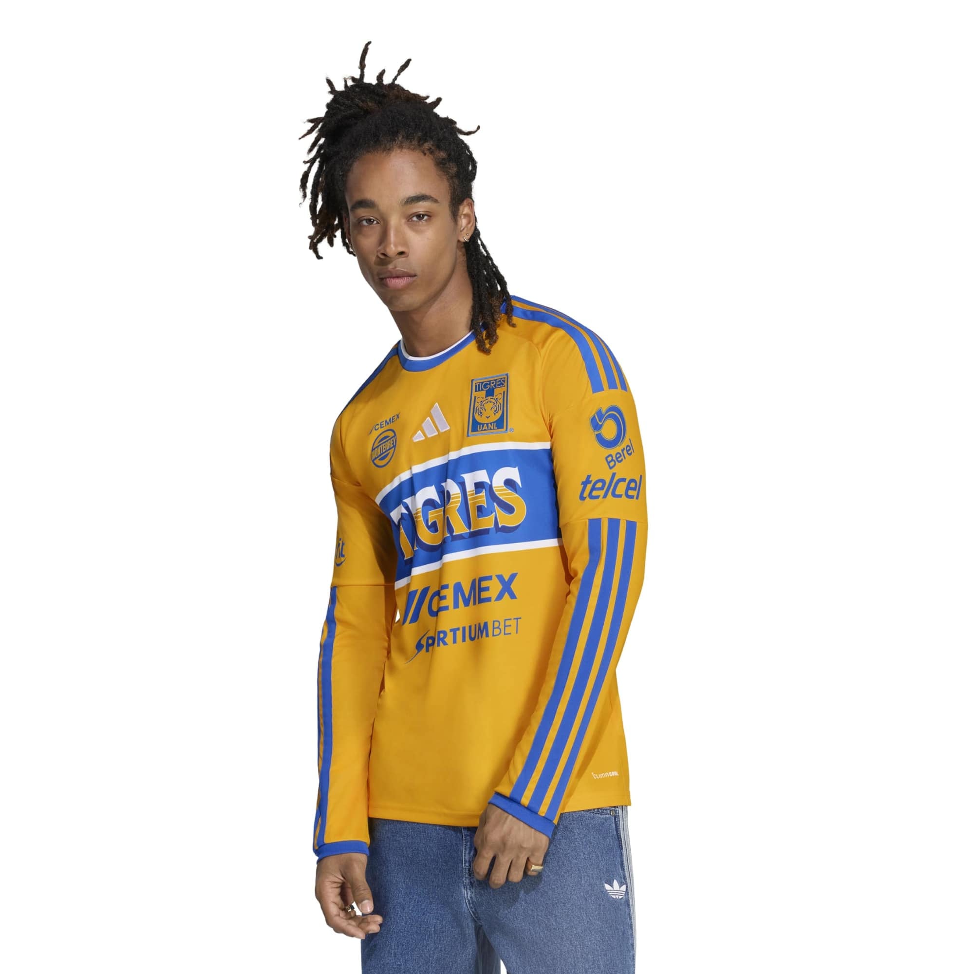 Men's adidas  Gold Tigres UANL 2026/27 Home Replica Long Sleeve Jersey