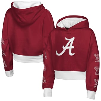 Girls Youth Outerstuff Crimson Alabama Crimson Tide Fair Catch Poly Fleece Hoodie