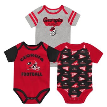 Infant Outerstuff Georgia Bulldogs Star Player Three-Piece Bodysuit Set