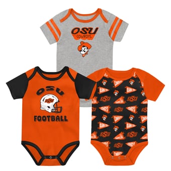 Newborn Outerstuff  Orange Oklahoma State Cowboys Star Player Three-Piece Bodysuit Set