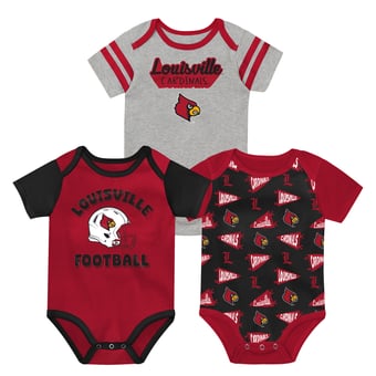Newborn Outerstuff Red Louisville Cardinals Star Player Three-Piece Bodysuit Set