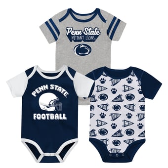 Newborn Outerstuff Navy Penn State Nittany Lions Star Player Three-Piece Bodysuit Set