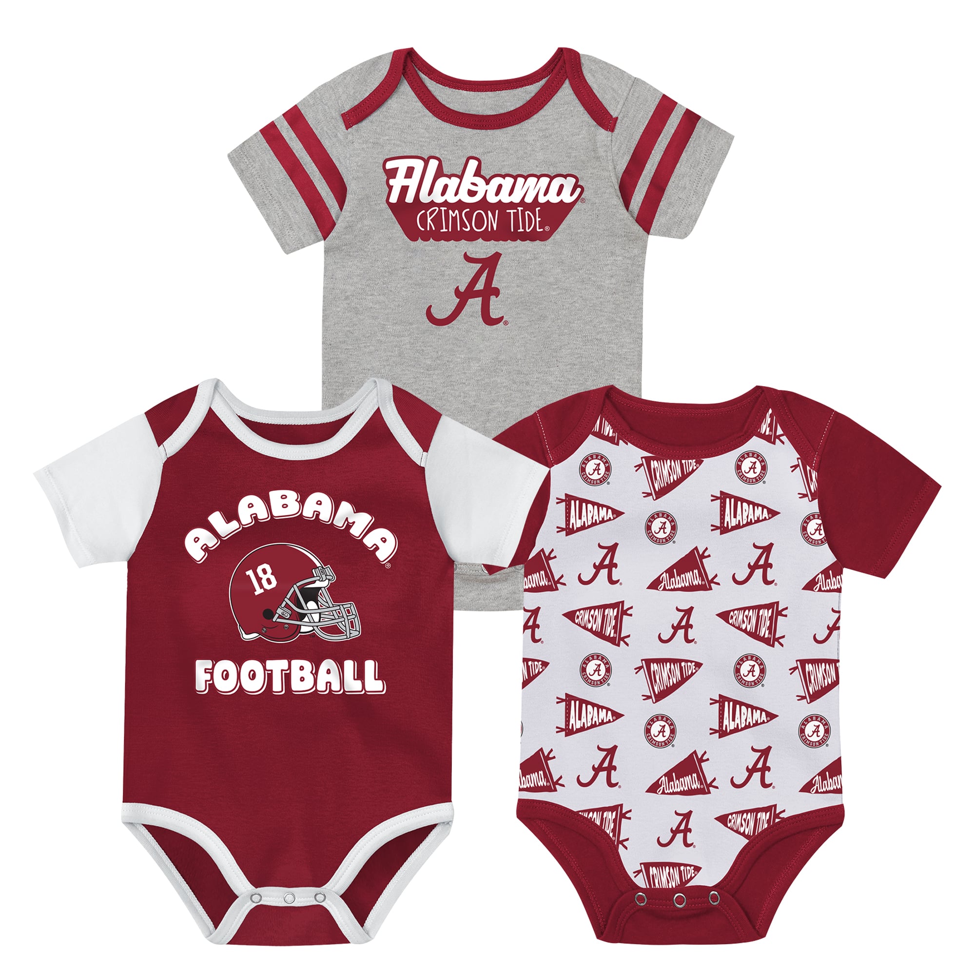 Newborn Outerstuff  Crimson Alabama Crimson Tide Star Player Three-Piece Bodysuit Set