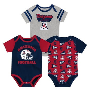 Newborn Outerstuff  Navy Arizona Wildcats Star Player Three-Piece Bodysuit Set