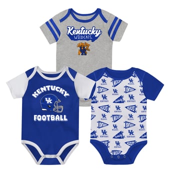 Newborn Outerstuff  Royal Kentucky Wildcats Star Player Three-Piece Bodysuit Set