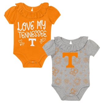 Infant Outerstuff  Tennessee Orange/Gray Tennessee Volunteers Two-Pack Playtime Ruffle Bodysuit Set