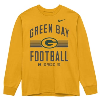 Toddler Nike Gold Green Bay Packers Essential Long Sleeve T-Shirt