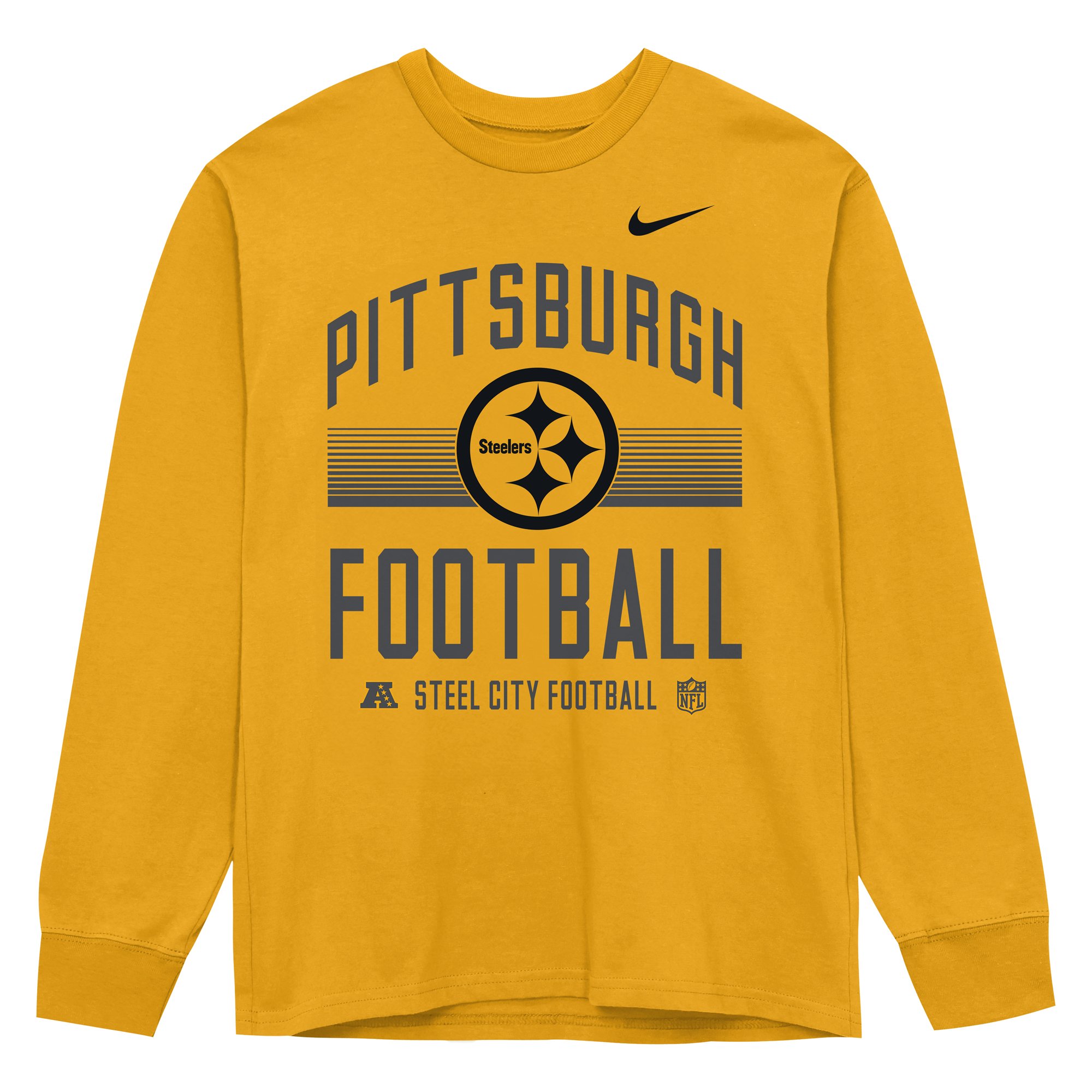 Toddler Nike Gold Pittsburgh Steelers Essential Long Sleeve T-Shirt Toddler Nike Gold Pittsburgh Steelers Essential Long Sleeve T-Shirt
