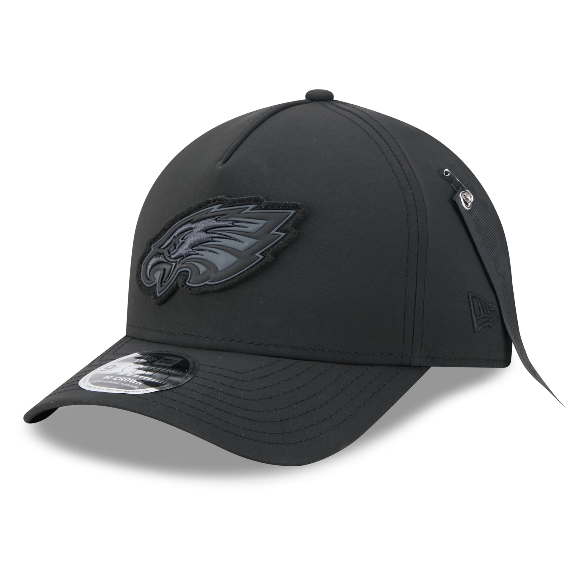 Men's New Era x Alpha Industries Black Philadelphia Eagles A-Frame 9FORTY Adjustable Hat