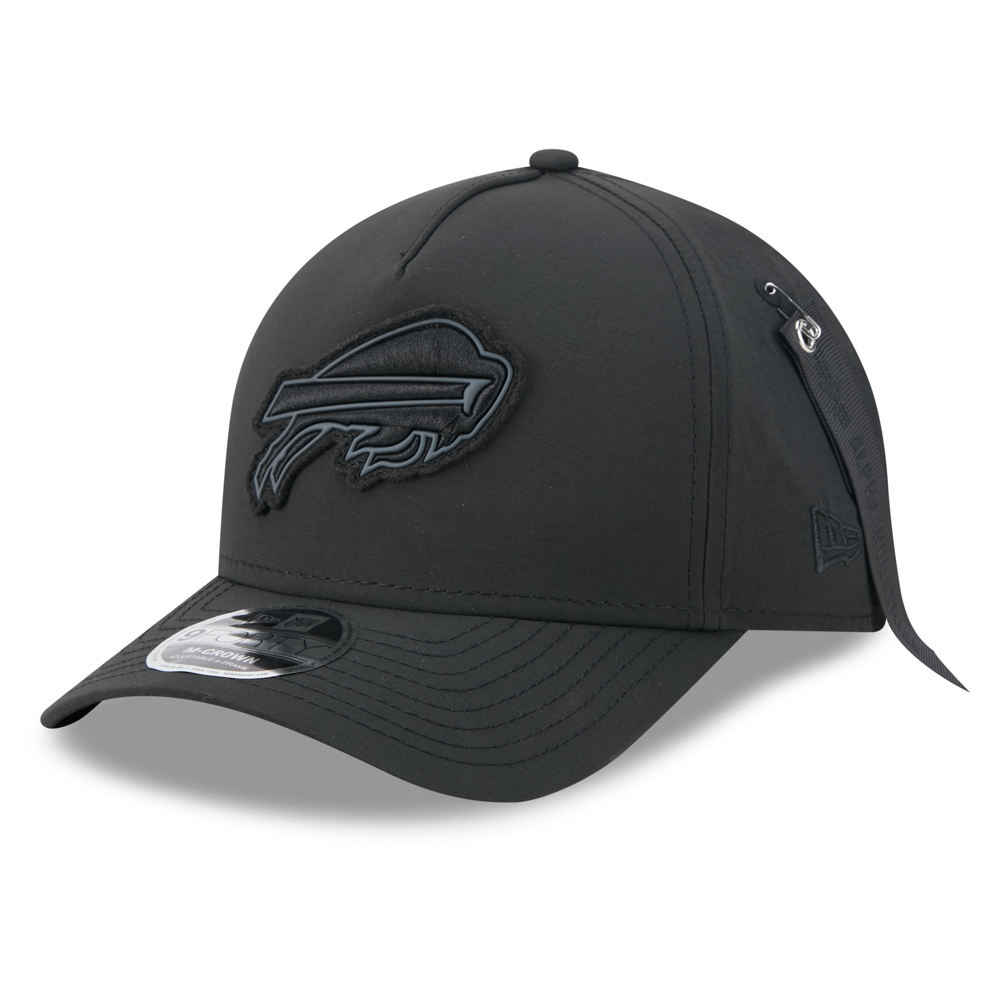 Men's New Era x Alpha Industries Black Buffalo Bills A-Frame 9FORTY Adjustable Hat