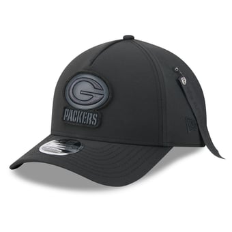 Men's New Era x Alpha Industries Black Green Bay Packers A-Frame 9FORTY Adjustable Hat