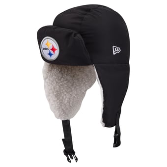 Men's New Era x Alpha Industries  Black Pittsburgh Steelers Puffer Quilted Trapper Hat