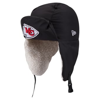 Men's New Era x Alpha Industries  Black Kansas City Chiefs Puffer Quilted Trapper Hat