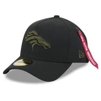 Men's New Era x Alpha Industries Black Denver Broncos A-Frame 59FORTY Fitted Hat