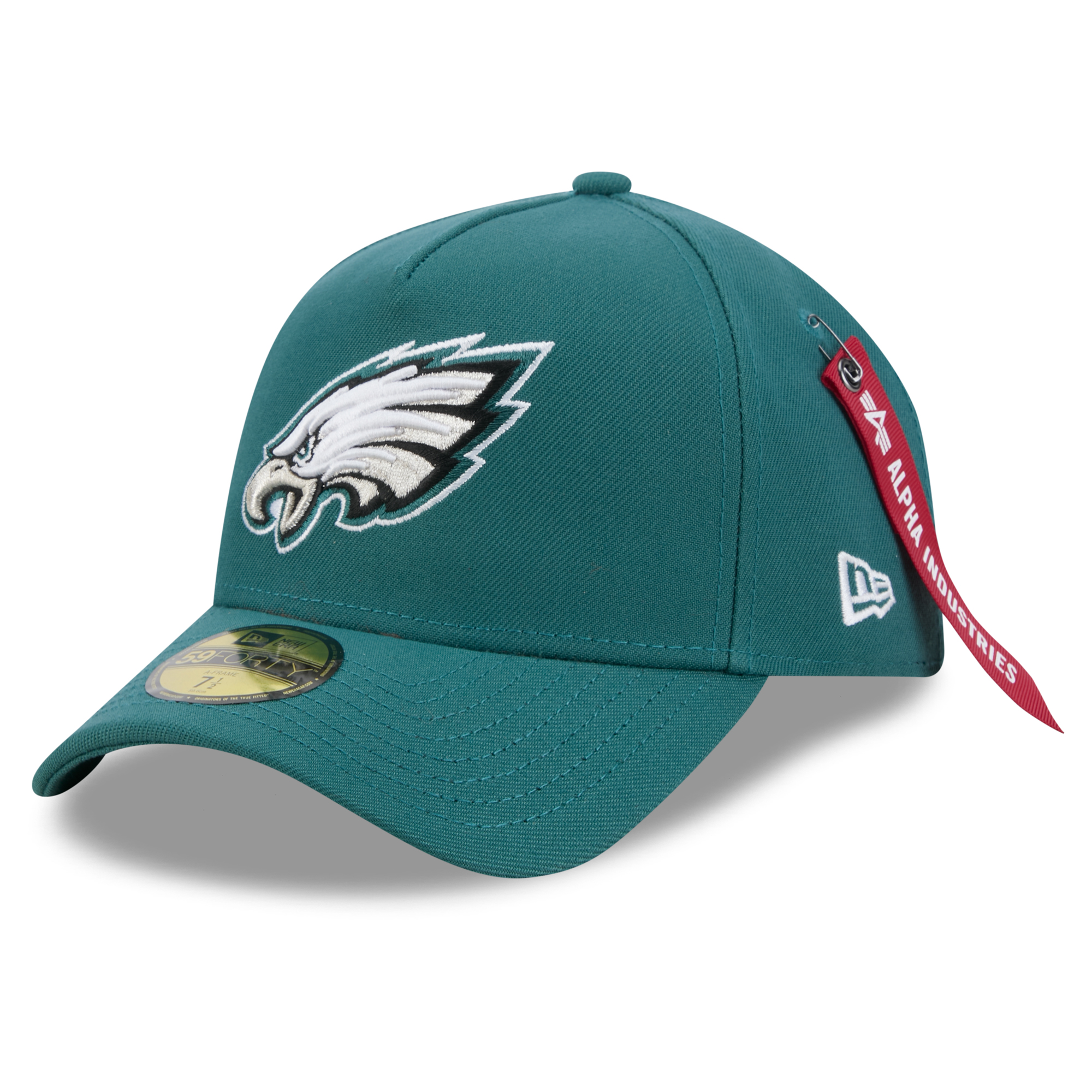 Men's New Era x Alpha Industries Midnight Green Philadelphia Eagles A-Frame 59FORTY Fitted Hat
