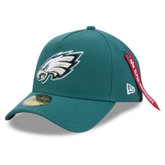 Men's New Era x Alpha Industries Midnight Green Philadelphia Eagles A-Frame 59FORTY Fitted Hat