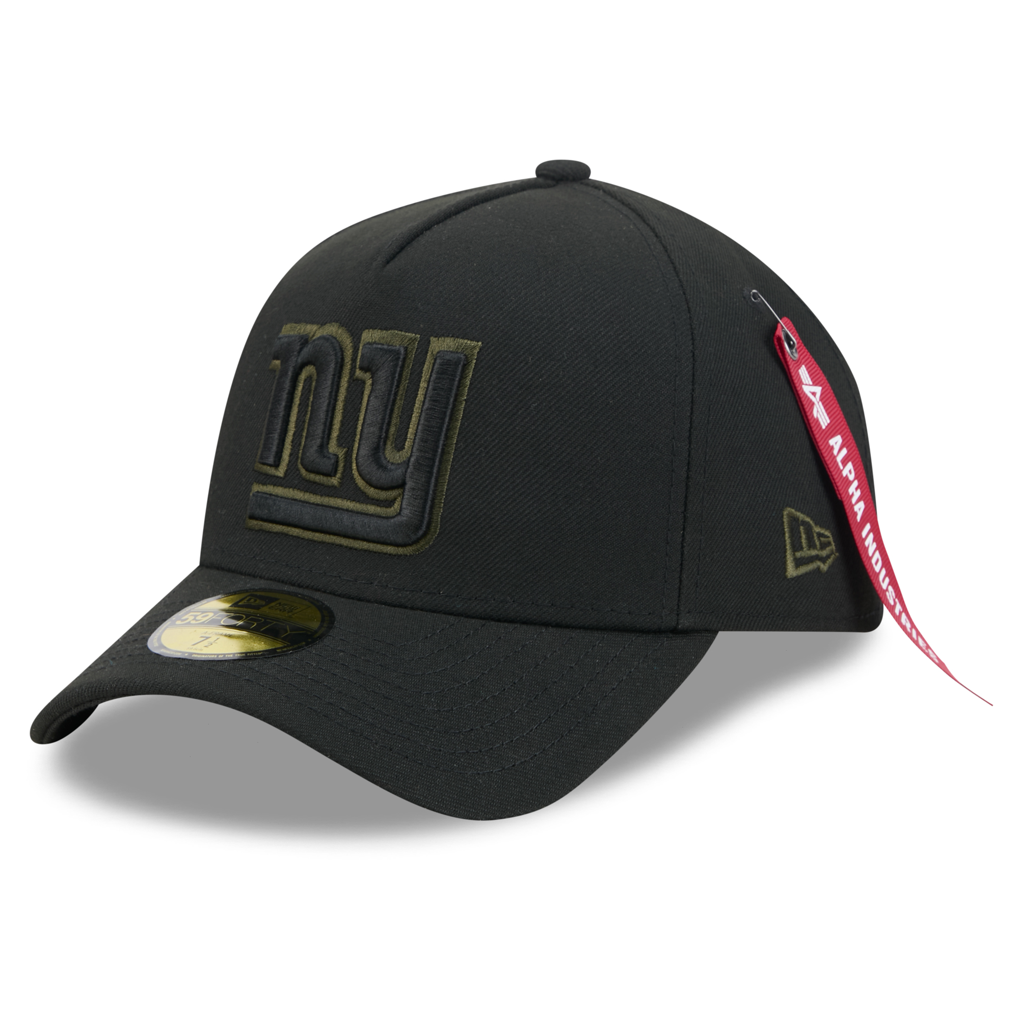 Men's New Era x Alpha Industries Black New York Giants A-Frame 59FORTY Fitted Hat