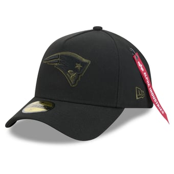 Men's New Era x Alpha Industries Black New England Patriots A-Frame 59FORTY Fitted Hat