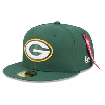 Men's New Era x Alpha Industries Green Green Bay Packers 59FIFTY Fitted Hat