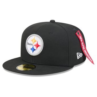 Men's New Era x Alpha Industries Black Pittsburgh Steelers 59FIFTY Fitted Hat