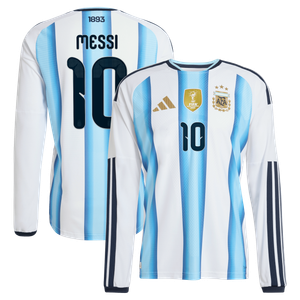 Maillot Domicile Authentic Argentine adidas 26 - Manches longues avec flocage Messi 10, vue 1