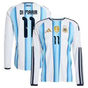 Maillot Domicile Authentic Argentine adidas 26 - Manches longues avec flocage Di Maria 11, vue 2
