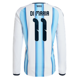 Maillot Domicile Authentic Argentine adidas 26 - Manches longues avec flocage Di Maria 11, vue 4