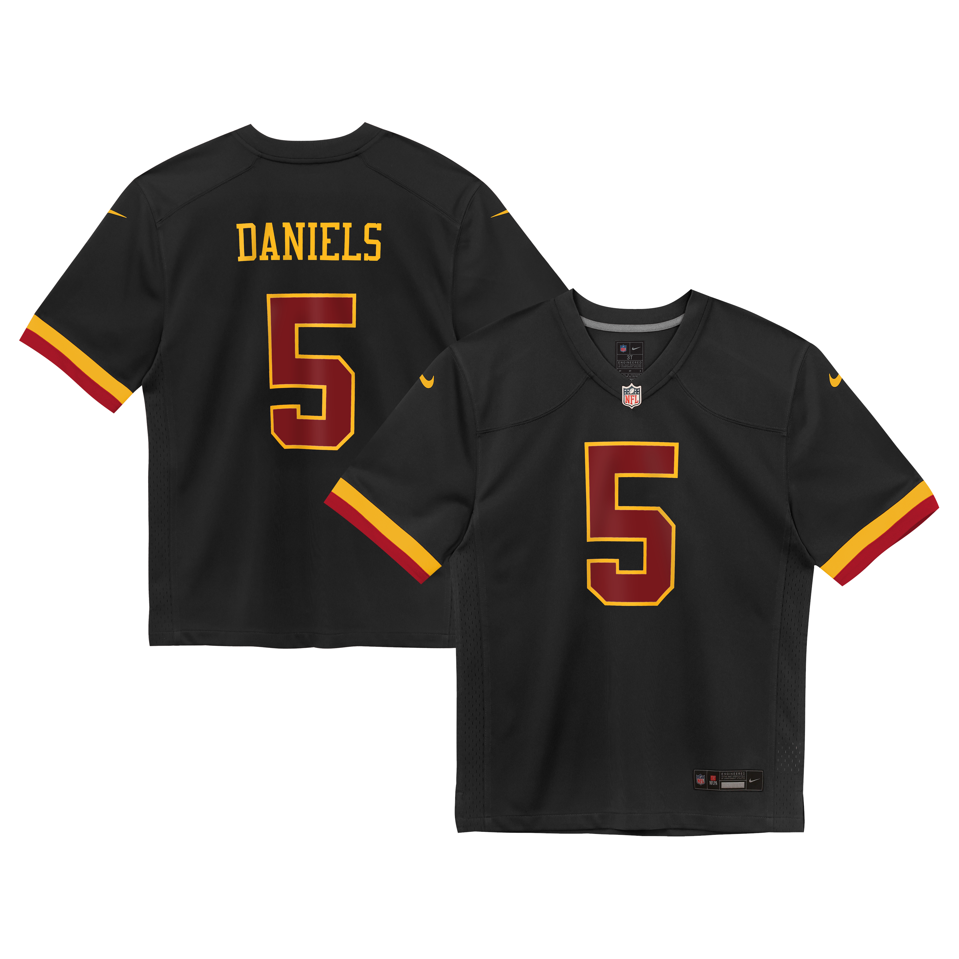Toddler Nike Jayden Daniels Black Washington Commanders Alternate Game Jersey