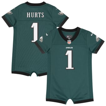 Newborn Nike Jalen Hurts Midnight Green Philadelphia Eagles Romper Game Jersey