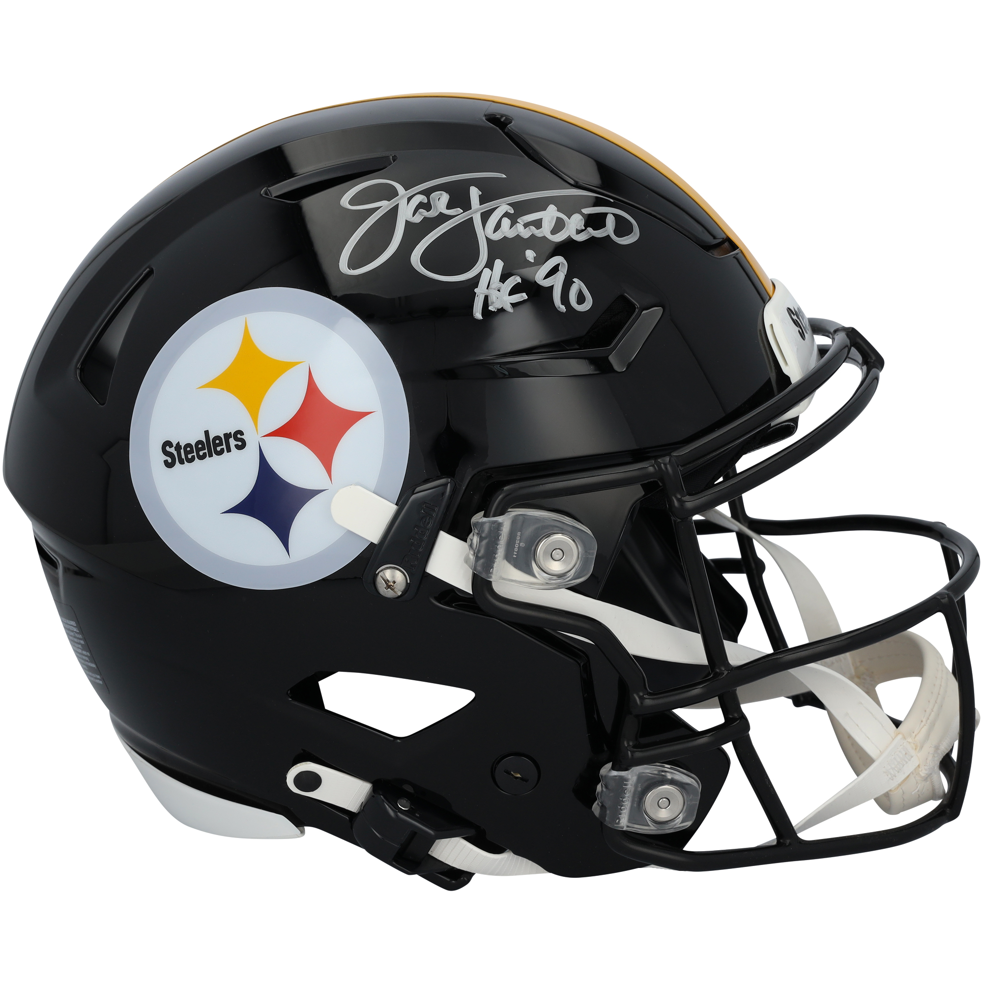 Jack Lambert Pittsburgh Steelers Autographed Riddell Speed Flex Authentic Helmet with "HOF 90" Inscription