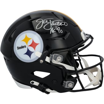 Jack Lambert Pittsburgh Steelers Autographed Riddell Speed Flex Authentic Helmet with "HOF 90" Inscription