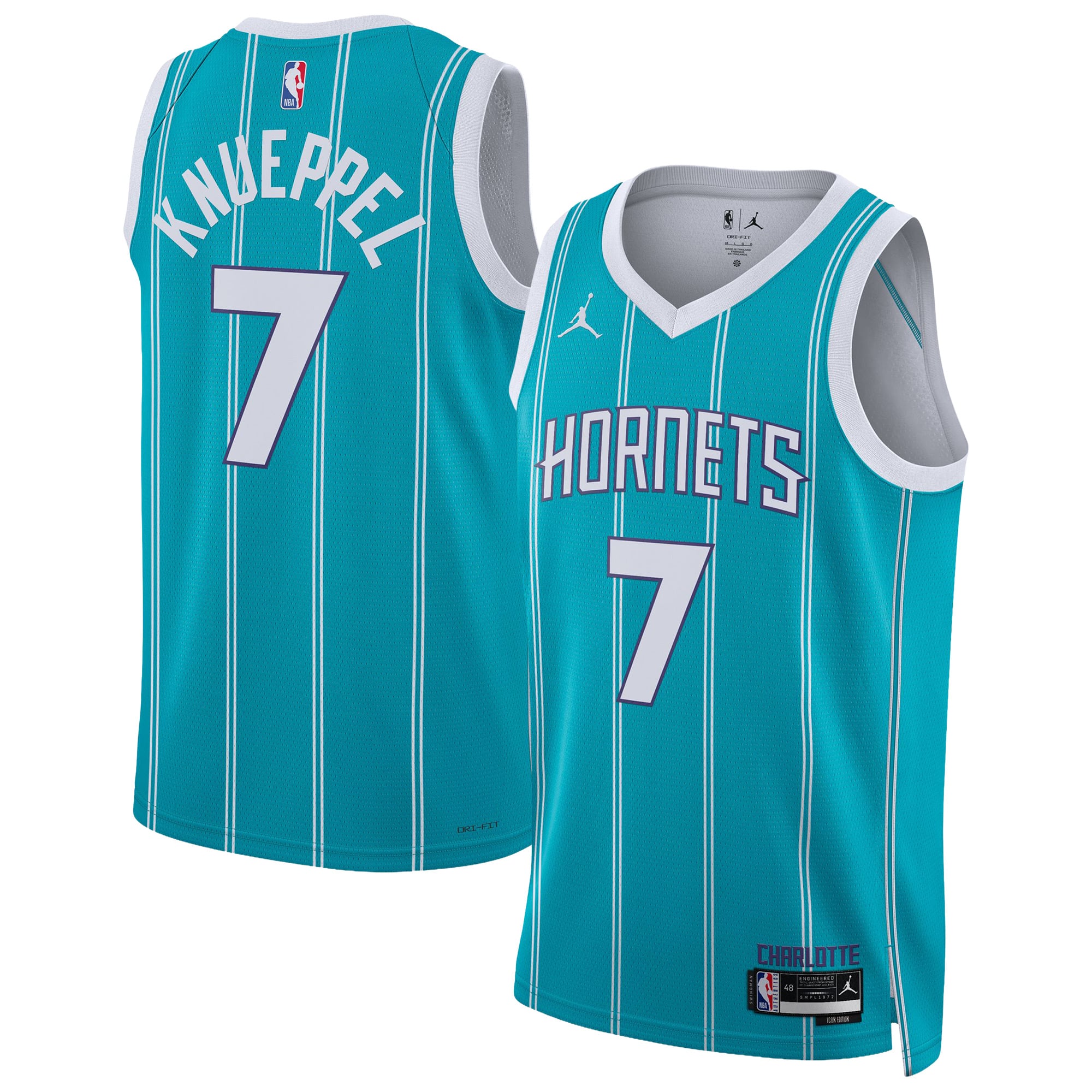 Nike Men's and Women's Kon Knueppel Teal Charlotte Hornets Swingman Icon Edition Jersey - Teal