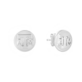 FanDrip Silver Texas A&M Aggies Silver Stud Earrings