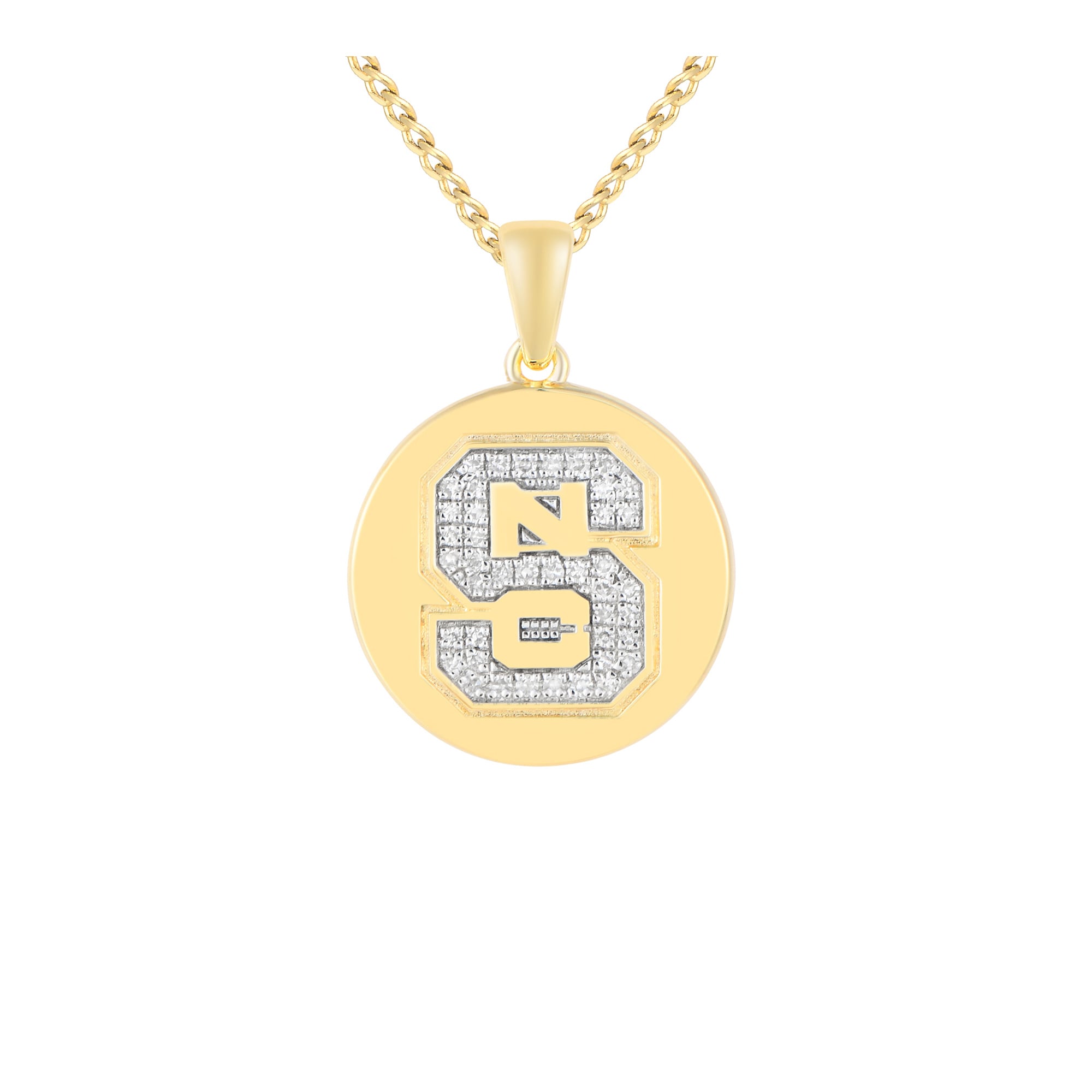 FanDrip Yellow NC State Wolfpack  Pendant Necklace with 18" Chain