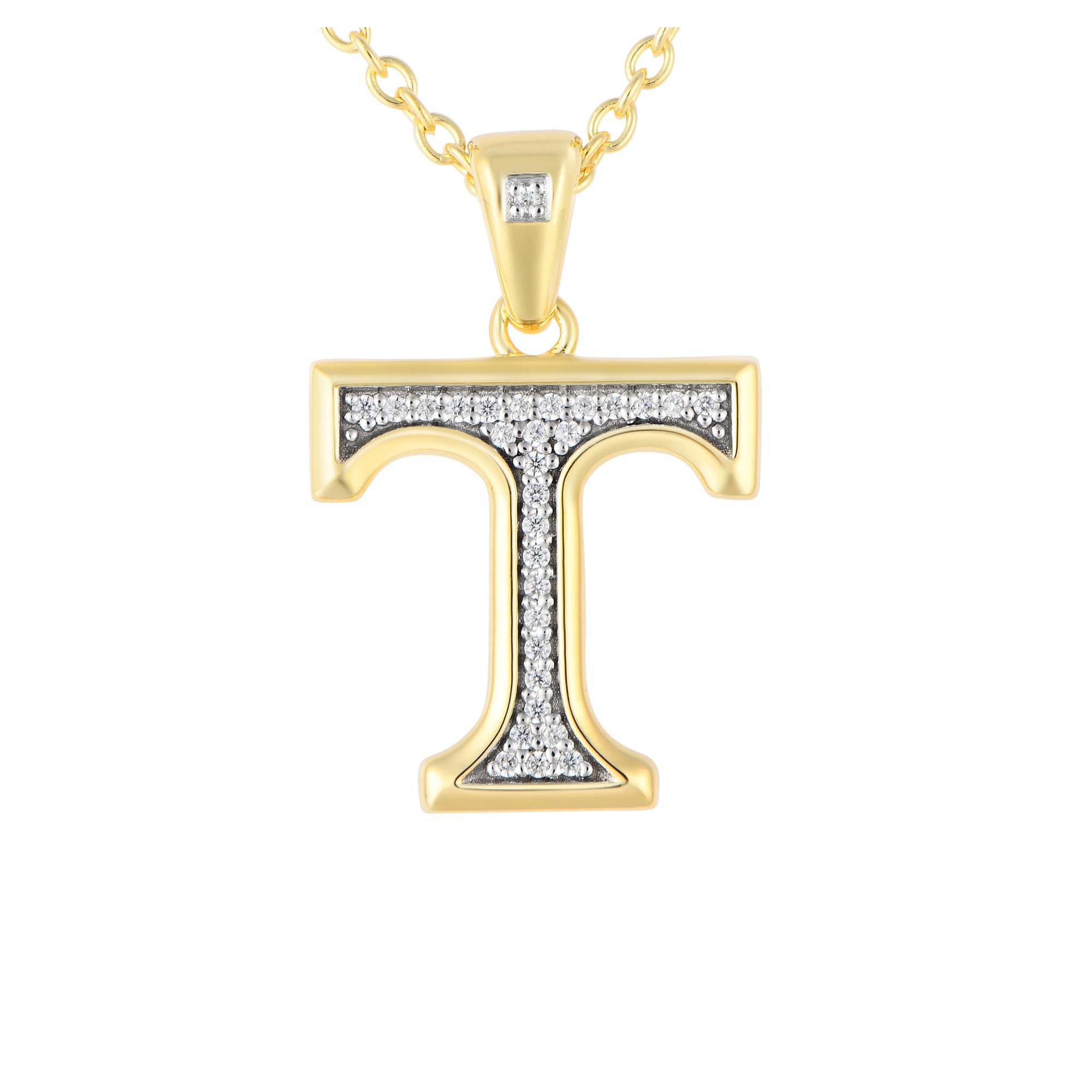 FanDrip Yellow Tennessee Volunteers  Diamond Pendant Necklace with 18" Chain