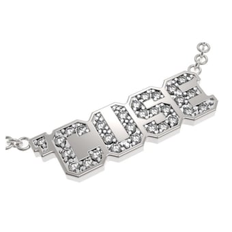 FanDrip Syracuse Orange Diamond Pendant Necklace with 17" Chain