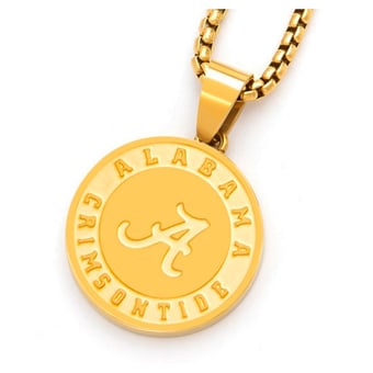 "FanDrip Yellow Alabama Crimson Tide 24"" Stainless Steel Pendant Necklace"