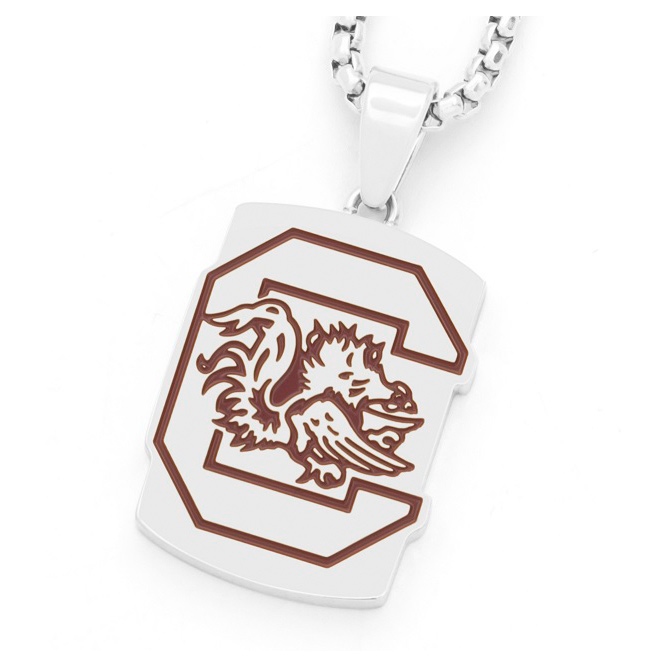 FanDrip South Carolina Gamecocks 24" Stainless Steel Pendant Necklace