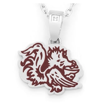 "FanDrip South Carolina Gamecocks 17"" Stainless Steel Pendant Necklace"