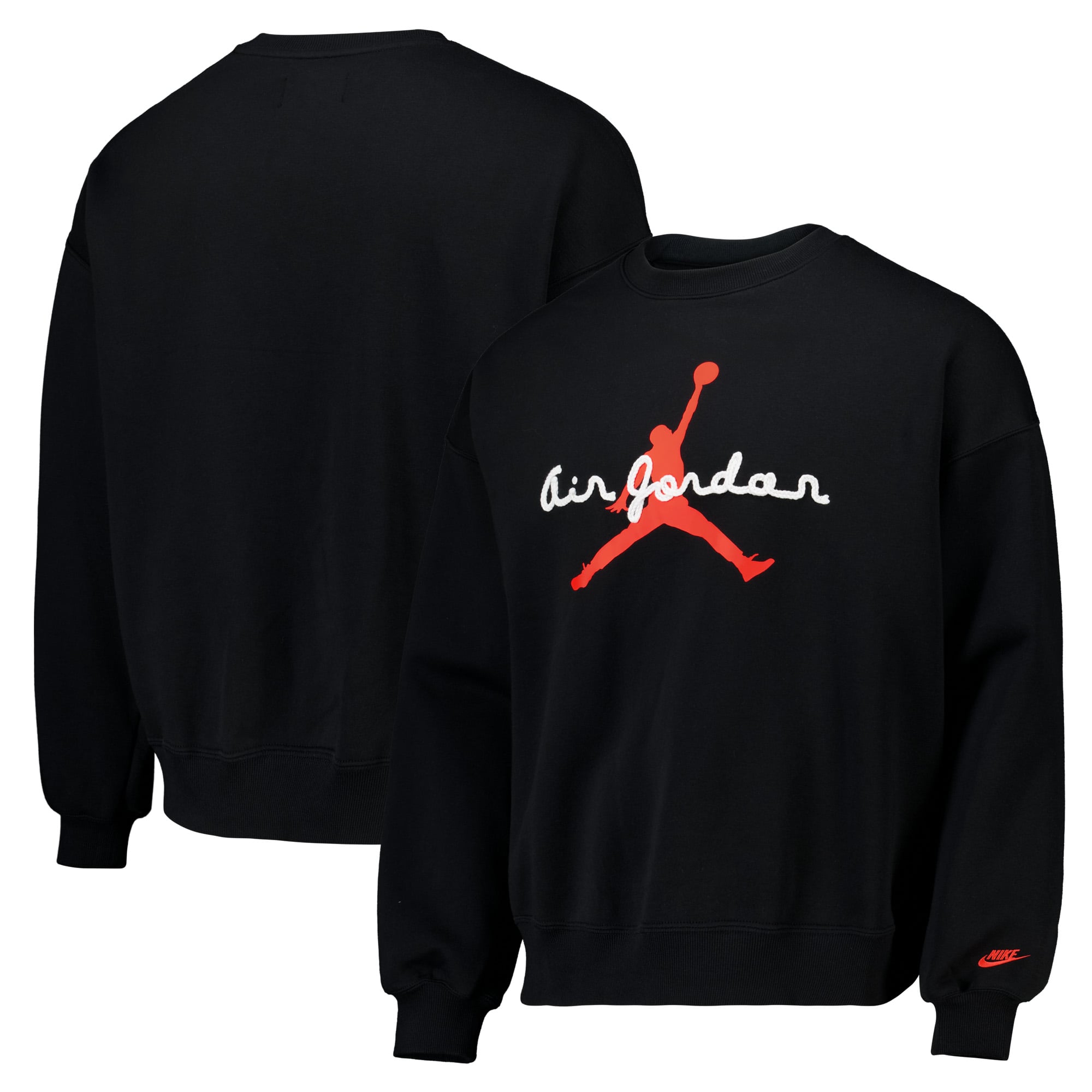 Jordan Brooklyn Fleece Crewneck Sweatshirt Black - Hombres - Hoodie Jordan - Negro - IF1845-010 - Tamaño: M